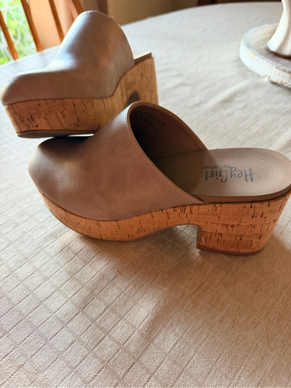 Corkys Taupe Cork Platform Mule